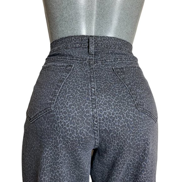 NYDJ Animal Print Cropped Boyfriend Womens Jeans Tag 16 Gray High-Rise W34xL28 - Picture 3 of 12